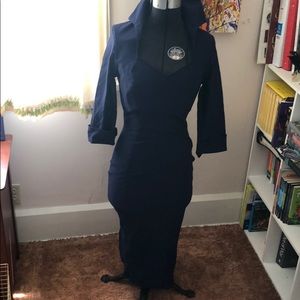 NWT Lorelei Pinup Couture blue pencil dress